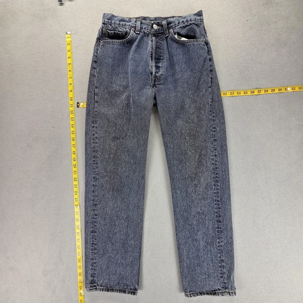 Vintage Levis 501 Jeans Mens Blue Straight Button Fly Made USA Fits 28x30